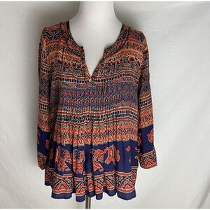 Anthropologie Top Womens Small S Vanessa Virginia Top Elephant Bohemian Boho